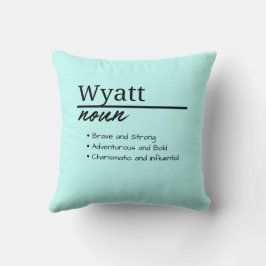 Wyatt, jongen gepersonaliseerde naam definitie kussen