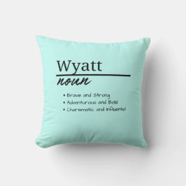 Wyatt, jongen gepersonaliseerde naam definitie kussen