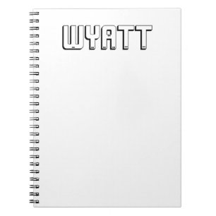 Wyatt Naam In Blokletters, Notitieboek