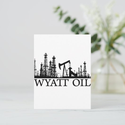 Wyatt Oil/Black Logo Briefkaart (Staand voorkant)