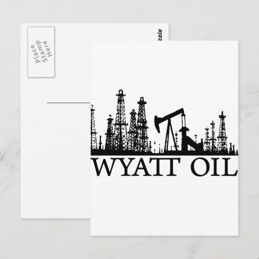 Wyatt Oil/Black Logo Briefkaart (Voorkant / Achterkant)