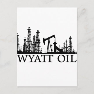 Wyatt Oil/Black Logo Briefkaart