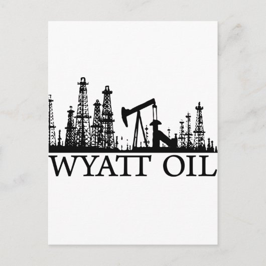 Wyatt Oil/Black Logo Briefkaart (Voorkant)