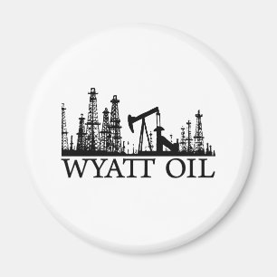 Wyatt Oil/Black Logo Magneet