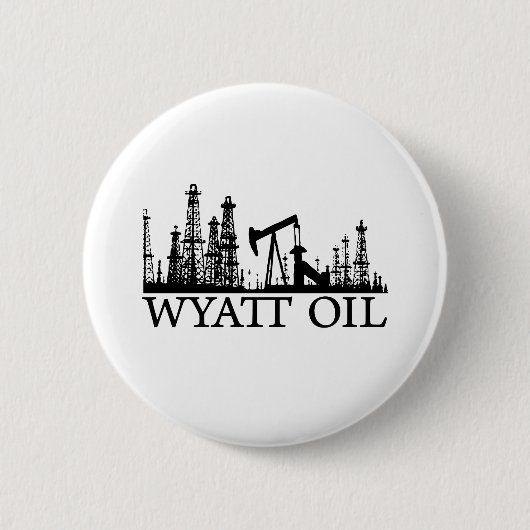 Wyatt Oil/Black Logo Ronde Button 5,7 Cm (Voorkant)
