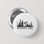 Wyatt Oil/Black Logo Ronde Button 5,7 Cm (Voorkant /achterkant)