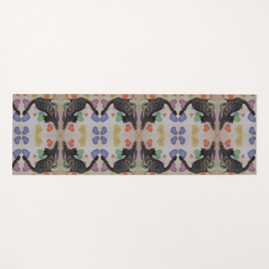 Wyatt The Cat's downward Dog Yoga Mat - alleen voo (Voorkant (horizontaal))