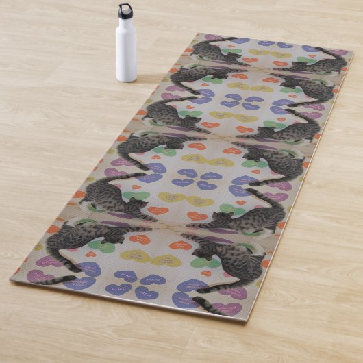 Wyatt The Cat's downward Dog Yoga Mat - alleen voo (In situ)