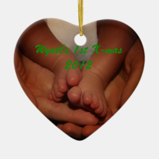 Wyatt's 1ste X-mas Keramisch Ornament (Voorkant)