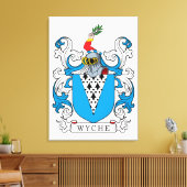 Wyche Family Crest Canvas Afdruk (Insitu (Woonkamer))