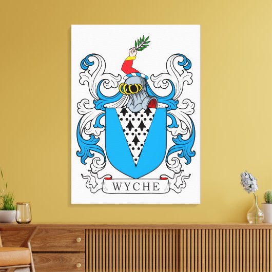Wyche Family Crest Canvas Afdruk (Insitu (Woonkamer))