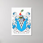 Wyche Family Crest Canvas Afdruk (Voorkant)