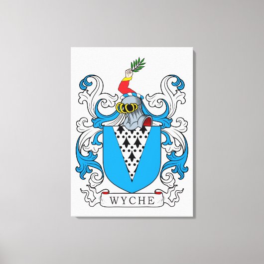 Wyche Family Crest Canvas Afdruk (Voorkant)