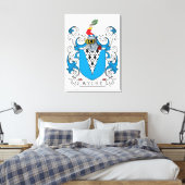Wyche Family Crest Canvas Afdruk (Insitu (Slaapkamer))