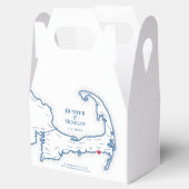 Wychmere Beach Club Cape Cod Bruiloft Elegant Bedankdoosjes (Geopend)