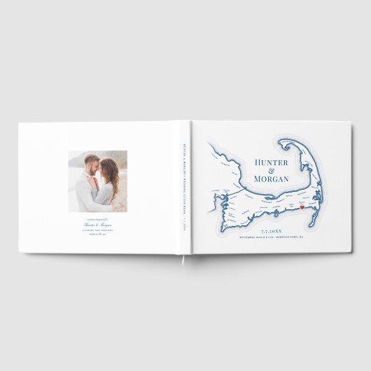 Wychmere Beach Club Cape Cod bruiloft Gastenboek (Volledig)