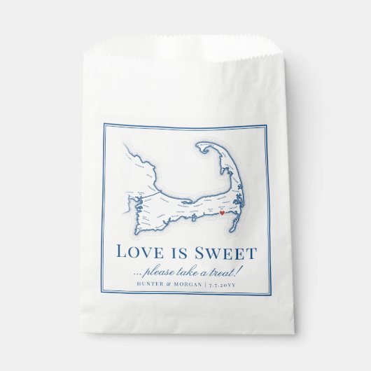 Wychmere Beach Club Cape Cod Kaart Bruiloft Bedankzakje (Voorkant)