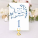 Wychmere Beach Resort Harwich Port Bruiloft Kaart<br><div class="desc">Deze charmante Harwich Port, MA kaart tafelnummers zijn perfect voor uw Cape Cod bestemming bruiloft receptie op Wychmere Beach Resort. Ze maken ook grote tafelnummers voor repetitie diners op Cape Cod of een ander groot feest. De handgetekende kaart van Cape Cod omvat Barnstable, Bourne, Brewster, Buzzards Bay, Cataumet, Centerville, Chatham,...</div>