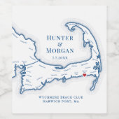 Wychmere Bestemming Bruiloft Wijn Etiket (Enkel label)