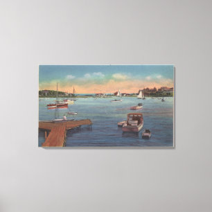 Wychmere Harbor Scene Canvas Afdruk