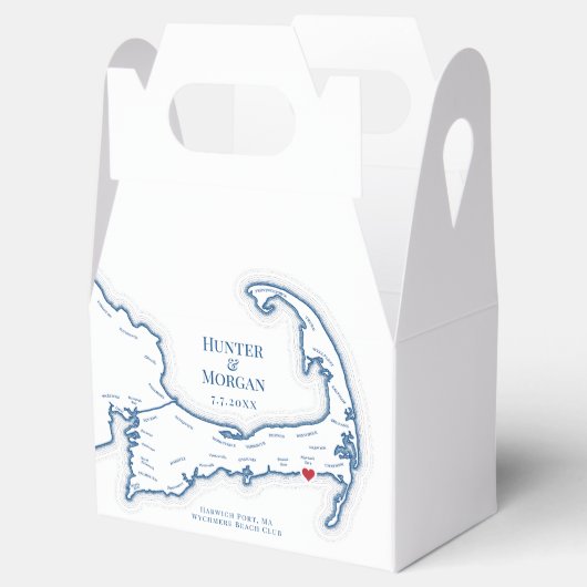 Wychmere Harwich Port Cape Cod Bruiloft Elegant Bedankdoosjes (Geopend)