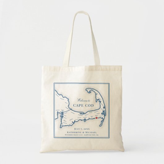 Wychmere Harwich Port MA Trouwgunst Welkom Tote Bag (Voorkant)