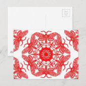 Wycinanka Moth Pattern Briefkaart (Voorkant / Achterkant)