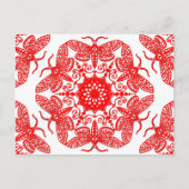 Wycinanka Moth Pattern Briefkaart (Voorkant)