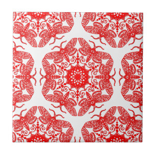 Wycinanka Moth Pattern Tegeltje