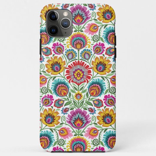 Wycinanki Floral over Wit Case-Mate iPhone Case (Achterkant)