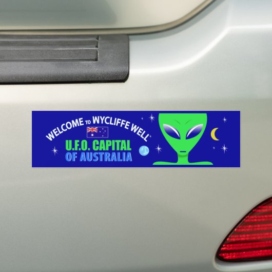 Wycliffe Well UFO-Bumpersticker Bumpersticker (Op auto)