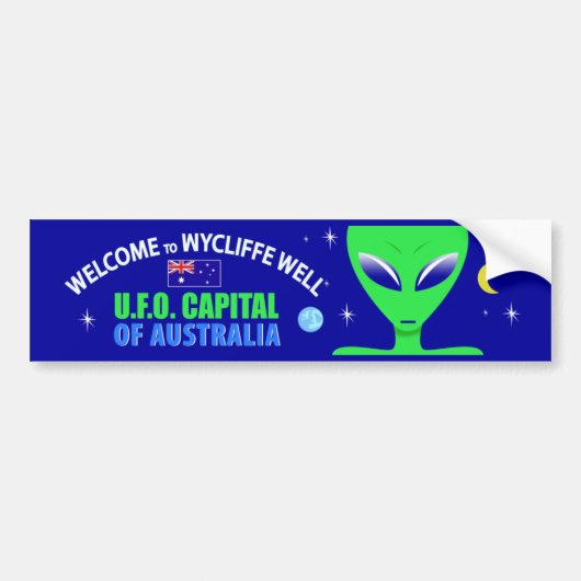 Wycliffe Well UFO-Bumpersticker Bumpersticker (Voorkant)
