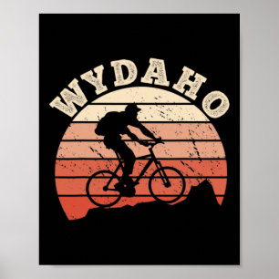 Wydaho Wyoming Idaho Mountainbiken Fietser Wielren Poster