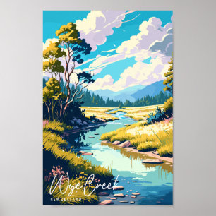 Wye Creek Engeland vintage reisillustratie Poster