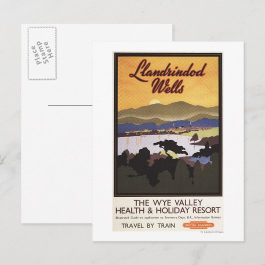 Wye Valley Resort British Rail Poster Briefkaart (Voorkant / Achterkant)