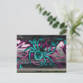 Wyed Turquoise Spider Briefkaart (Staand voorkant)