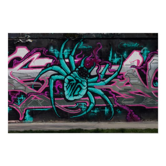 Wyed Turquoise Spider Poster (Voorkant)