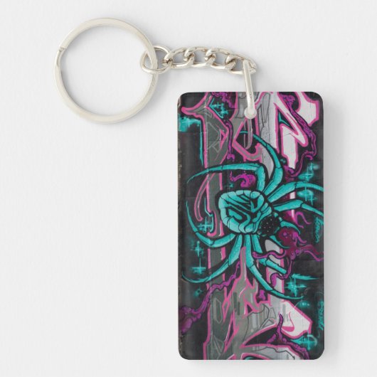 Wyed Turquoise Spider Sleutelhanger (Voorkant)