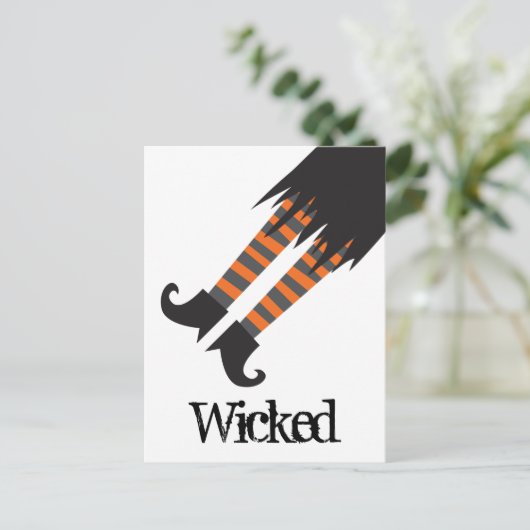 Wyed Witch Funny Halloween Briefkaart (Staand voorkant)