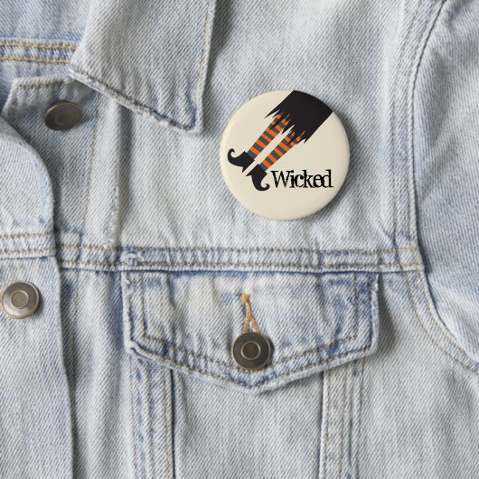 Wyed Witch Funny Halloween Ronde Button 5,7 Cm (In situ)