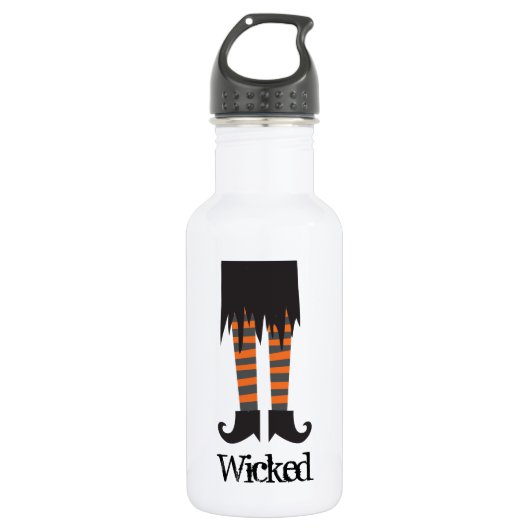 Wyed Witch Funny Halloween Waterfles (Voorkant)