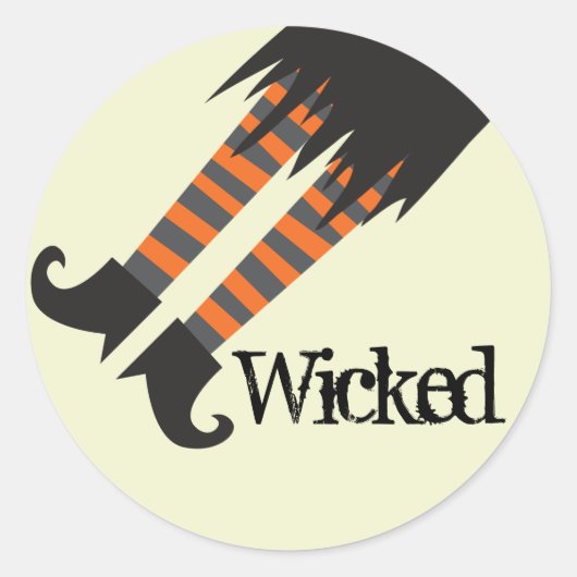 Wyed Witch Halloween Ronde Sticker (Voorkant)