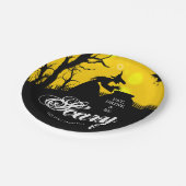 Wyed Witch Silhouette Halloween Papieren Bordje (Gekanteld)