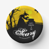 Wyed Witch Silhouette Halloween Papieren Kommen (Voorkant)