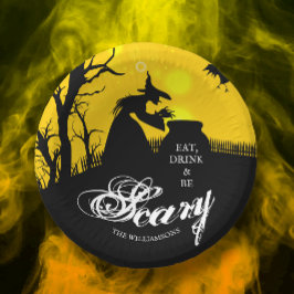 Wyed Witch Silhouette Halloween Papieren Kommen