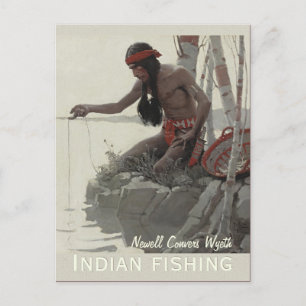 Wyeth Indian Fishing CC0480 Briefkaart