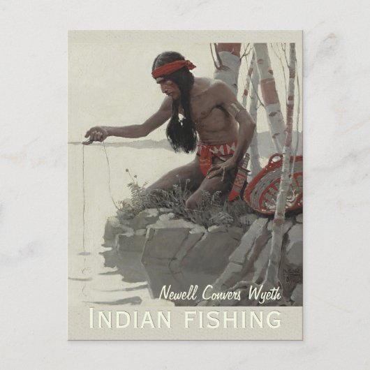 Wyeth Indian Fishing CC0480 Briefkaart (Voorkant)