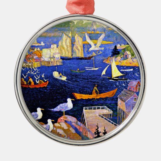 Wyeth - The Harbour at Herring Cut Metalen Ornament (Voorkant)