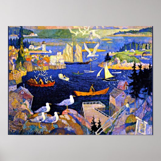 Wyeth - The Harbour at Herring Cut Poster (Voorkant)