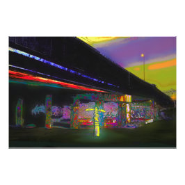 WYKEHAM STREET BRIDGE GRAFFITI FOTO AFDRUK